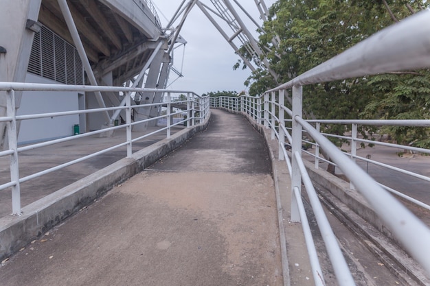 Ramp for disabled people access to the football stadium