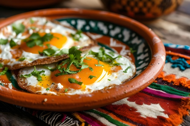 RanchStyle Morning Huevos Rancheros on Rustic Terracotta