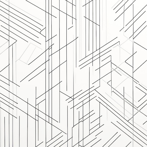 Random Line Tiles Illustration With White Background