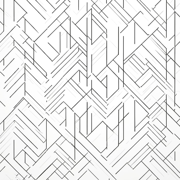 Random Line Tiles Illustration With White Background