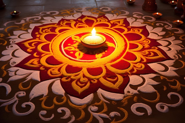 rangoli for diwali celebration