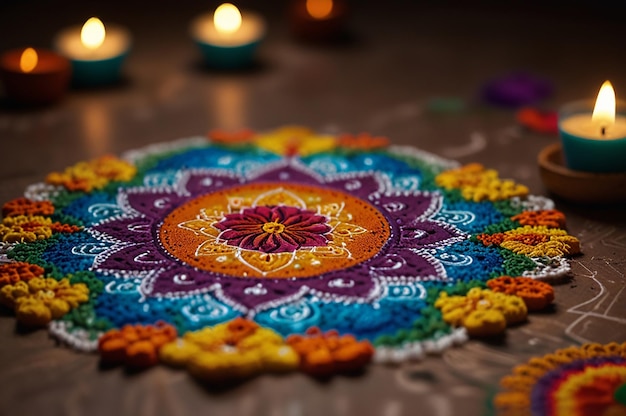 Photo rangoli diwali