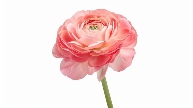 ranunculus cartoon flower isolated on a white background no shadow