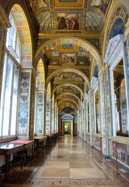 Raphael Loggias in Hermitage museum Winter palace vertical