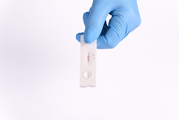 Rapid test coronavirus positive result.