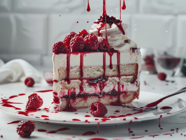 Raspberries on a plate