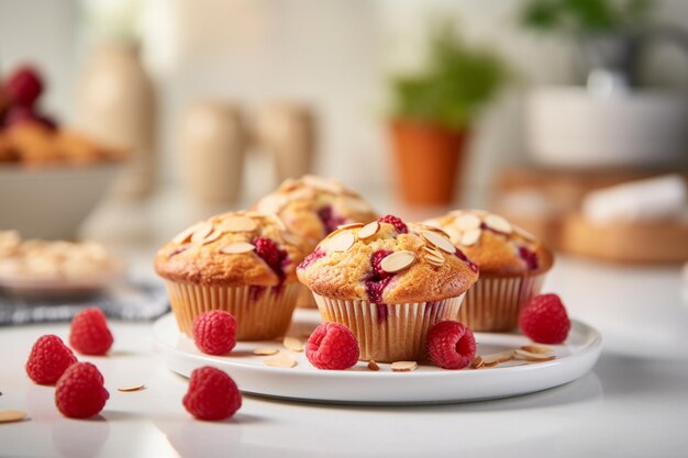 Raspberry Almond Muffins