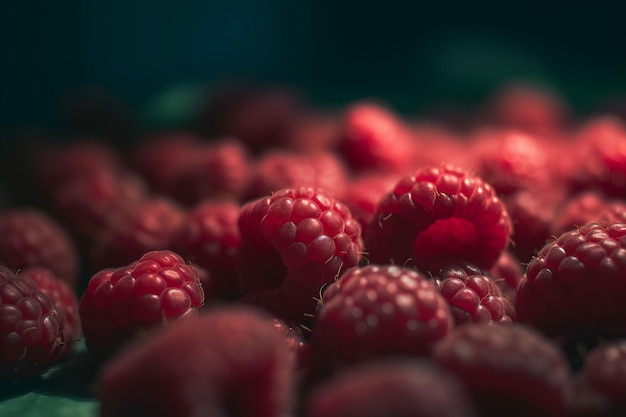 Raspberry closeup cinematic Generate Ai