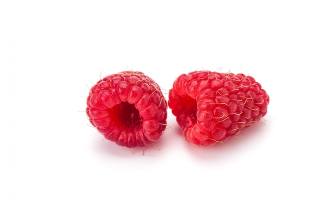 Raspberry isolated o white