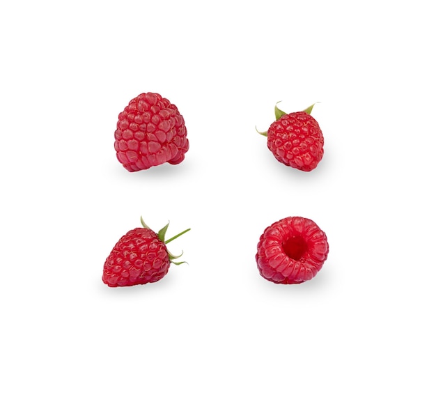 Raspberry isolated on white background clipping path full depth of field High quality photo