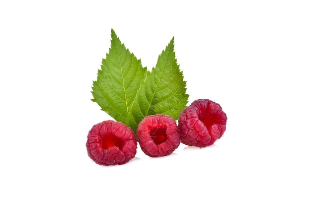 Raspberry isolated on white background.