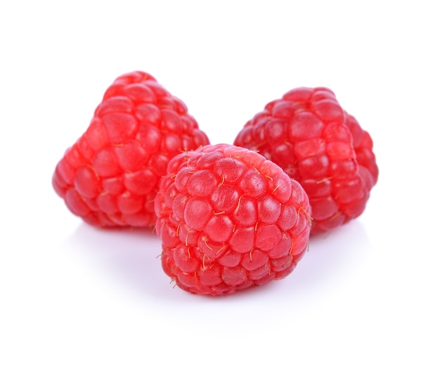 Raspberry isolated on white