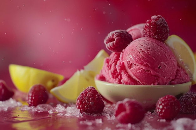 Raspberry Lemon Sorbet Delight