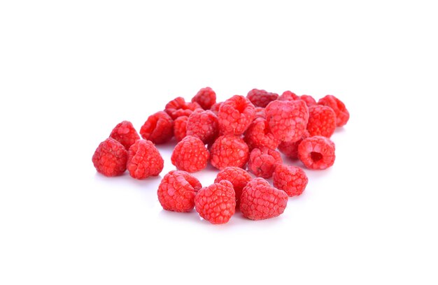 Raspberry on white