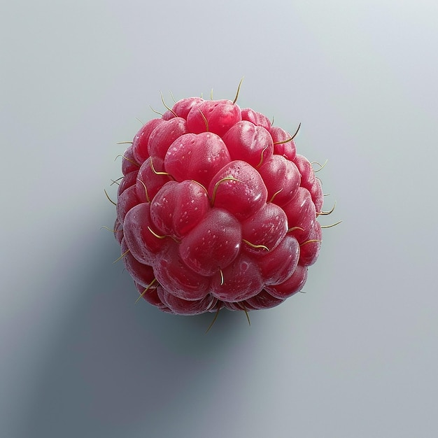 a raspberry with the word raspberries on it