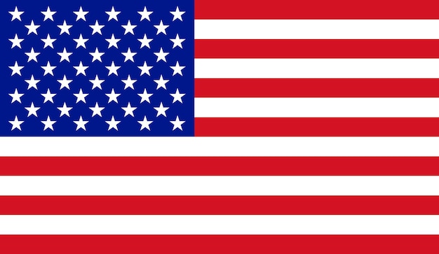 Raster illustration of the USA flag