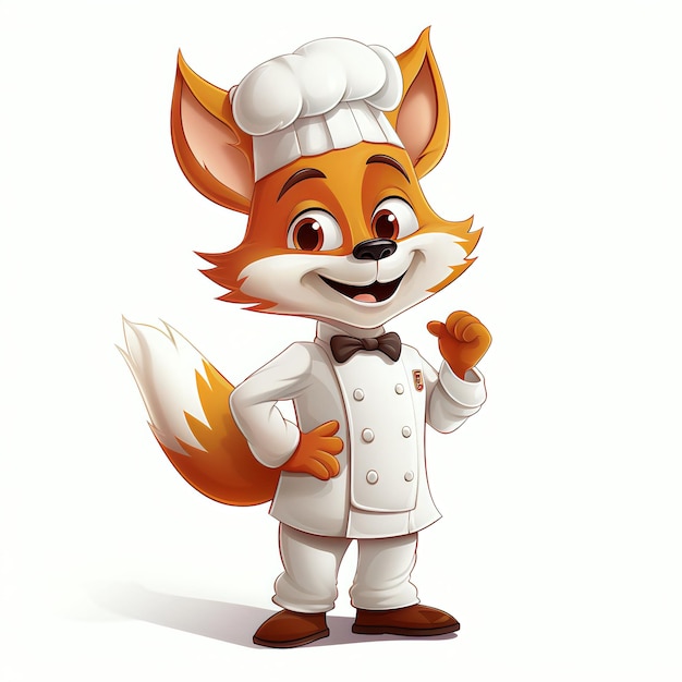 Rat Chef with Food Cartoon Character Professional