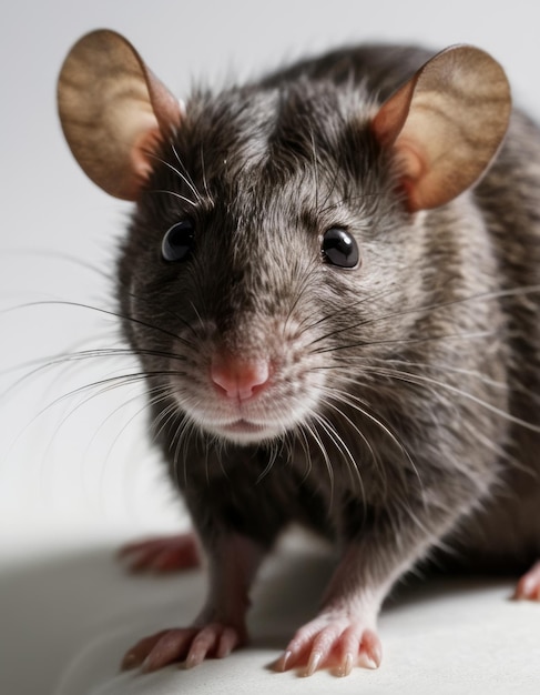 a rat with a nose that has a nose that says rat on it