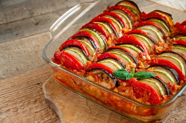 Ratatouille - Traditional Dish Of Provencal Cuisine. Healthy Vegetable Food.