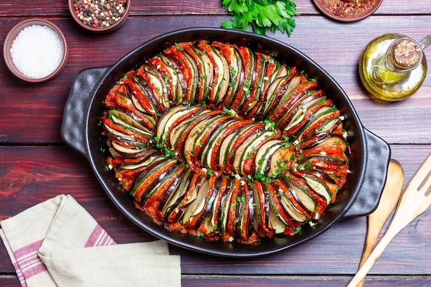 Ratatouille traditional Provencal vegetable dish French food Vegetarian food Healthy eating