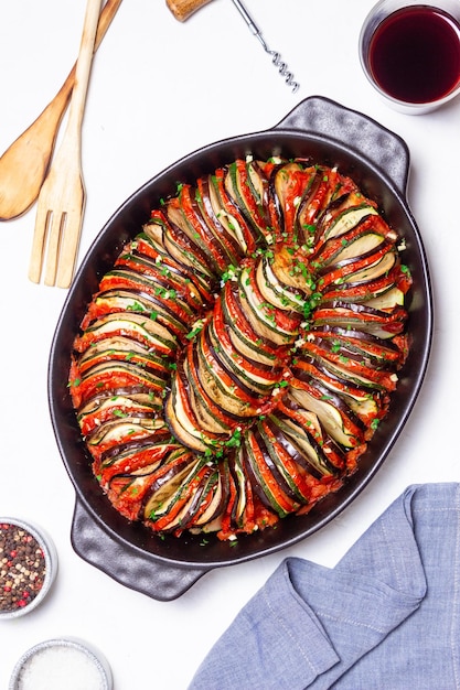 Ratatouille traditional Provencal vegetable dish French food Vegetarian food Healthy eating