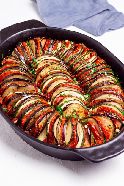 Ratatouille traditional Provencal vegetable dish French food Vegetarian food Healthy eating