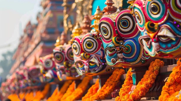 Photo rath yatra festival for lord jagannath puri odisha festival background