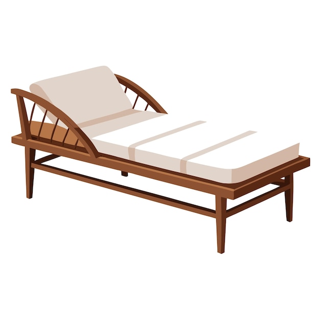 Photo rattan daybed hobbyist furniture ai generated illustration image design