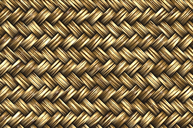 Rattan texture detail handcraft bamboo weaving background Brown wicker basket illustration