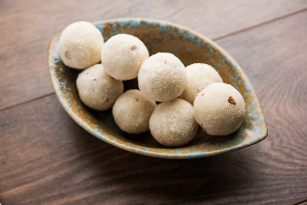 Rava Laddu or Semolina Laddoo Or Rawa Ladu, a popular sweet dish from Maharashtra, India