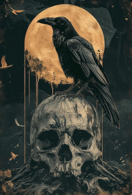 Raven black bird visual photo album full of dark mysterious vibes