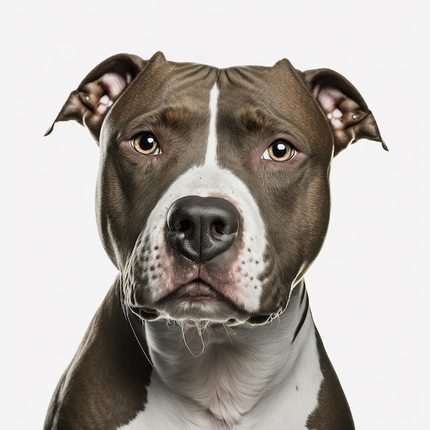 Ravishing American staffordshire terrier portrait against isolated background