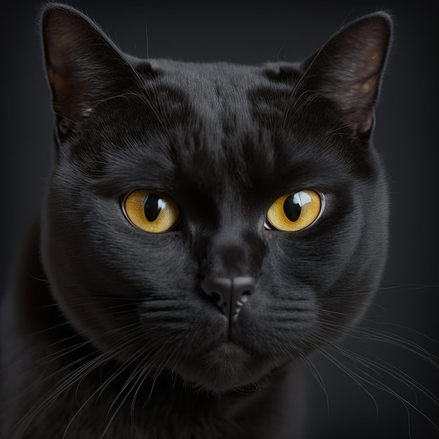 Ravishing studio portrait of bombay cat on isolated background