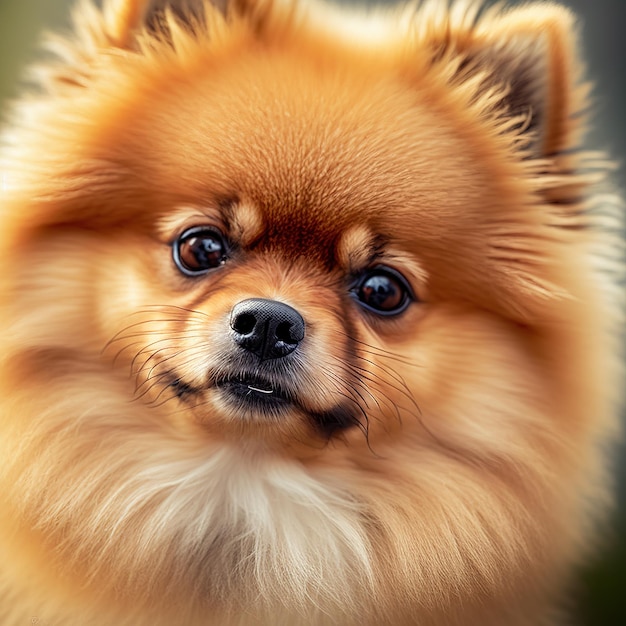 Ravishing studio portrait of pomeranian dog on isolated background