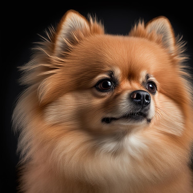 Photo ravishing studio portrait of pomeranian dog on isolated background