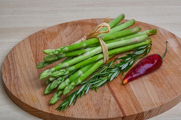 Raw asparagus