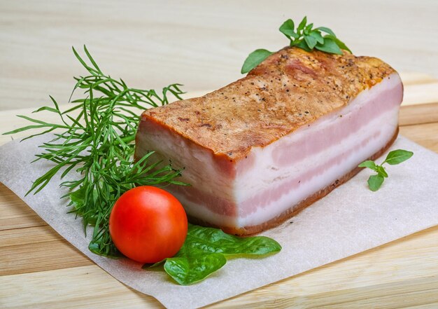 Raw bacon