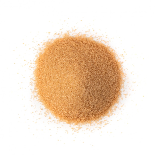 Raw Brown Cane Sugar Isolated