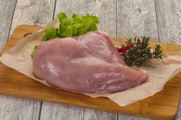 Raw chicken breast