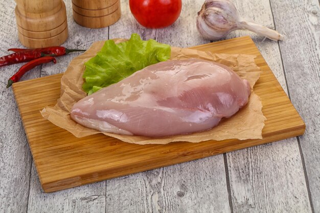 Raw chicken breast