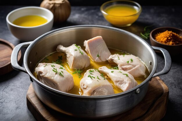 Raw Chicken Breasts in Marinade