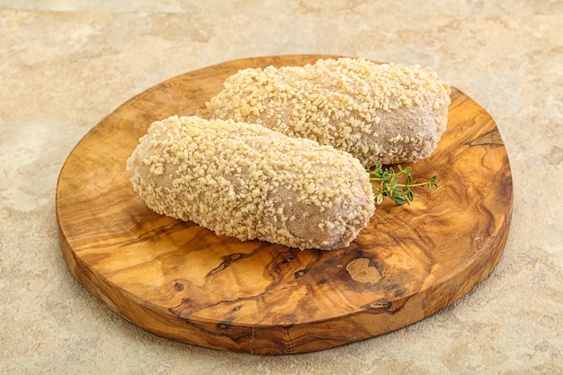 Raw chicken cutlet for roast