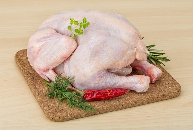 Raw chicken