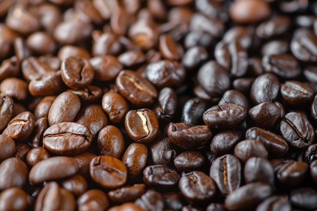 Raw Coffee Beans vs roasted coffee beans CloseUp background