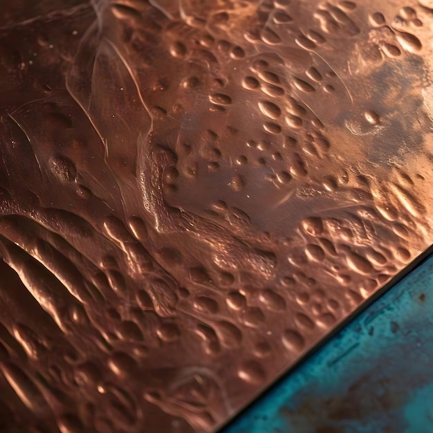 Raw Copper Metal Surface with Subtle Textured Details and Natural Shine