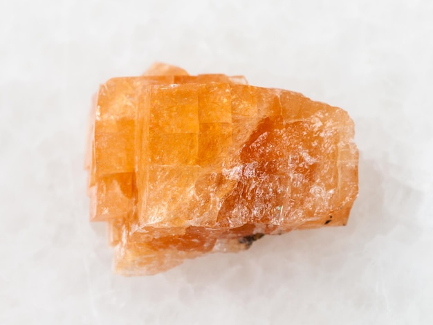 Raw crystal of Chabazite gemstone on white