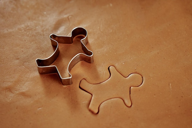 Raw dough for gingerbread cookies