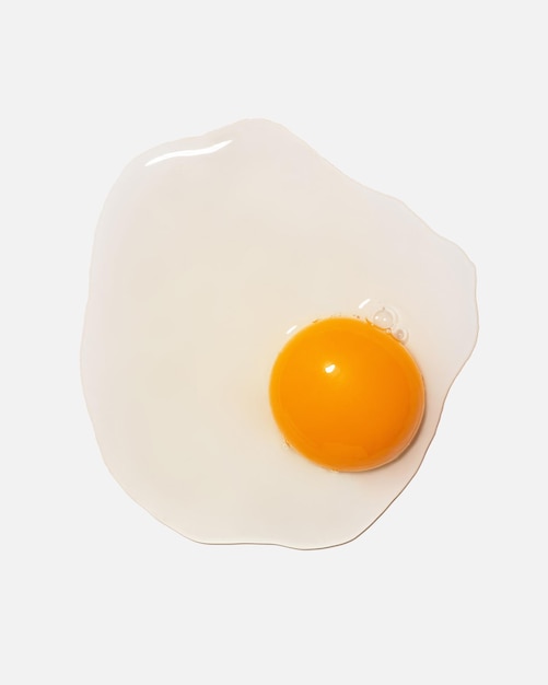 Raw egg isolated on white background