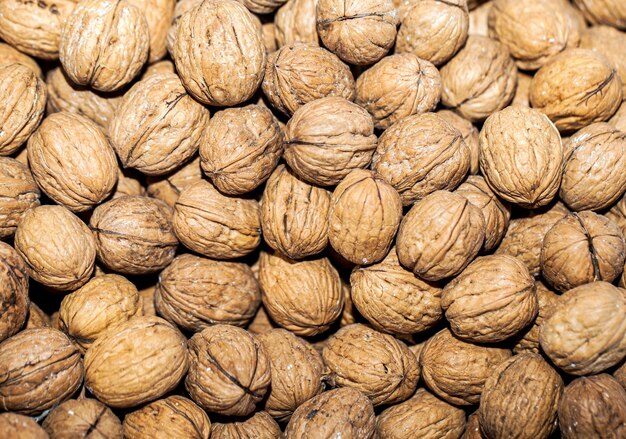 Raw healthy Food Walnut Close Up  View