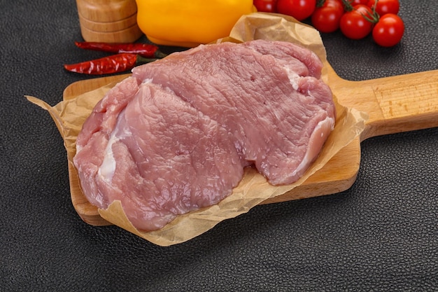 Raw pork meat